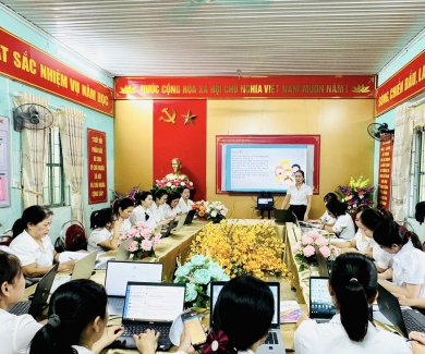 Trường Mầm non Vĩnh Tuy tổ chức tập huấn, bồi dưỡng nâng cao năng lực chuyên môn cho giáo viên mầm non